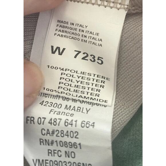 LA FEE MARABOUTEE Skirt Green Print Chiffon, Size 38, Small - Picture 6 of 10